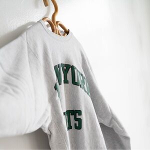 Vintage Champion New York Jets Distressed Crewneck Sweatshirt
